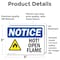 Signmission Hot Surface Sign, 3.5 in H x 5 in W, Vinyl Decal, Hot! Open Flame Sign With Symbol OS-2PACK-NS-D-35-L-13535 - alternate 2